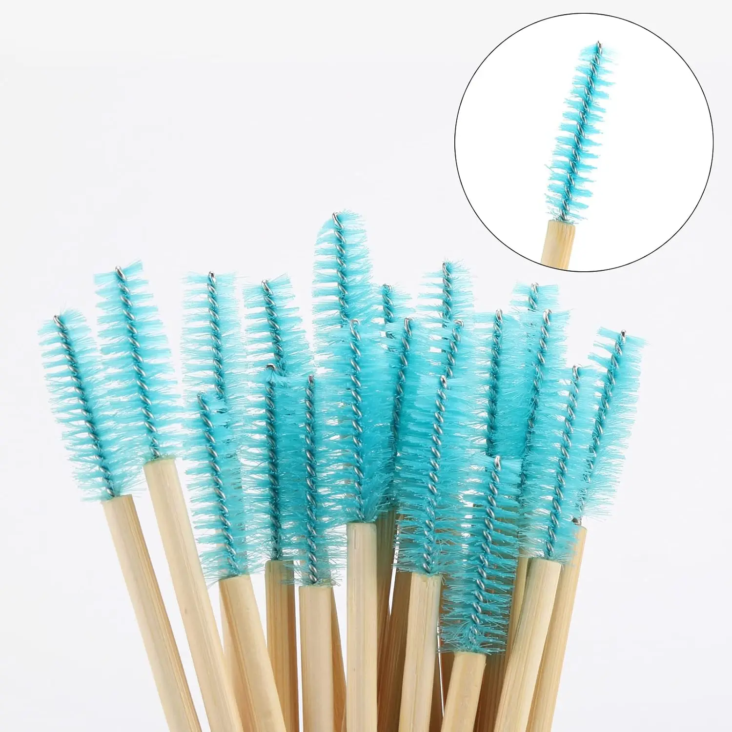 Eyeblogug-Brosses à cils en bois, Végétde cils, baguettes de mascara, applicateur pour extension de cils, outil de maquillage, 50 pièces, 100 pièces, 300 pièces