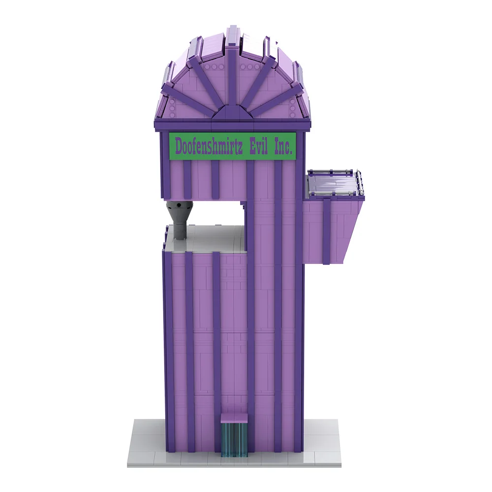 MOC Street View Evils Incorporatedss Building Blocks Model Doofenshmirtzs Architecture Bricks diy Assembled Toy Children Gift
