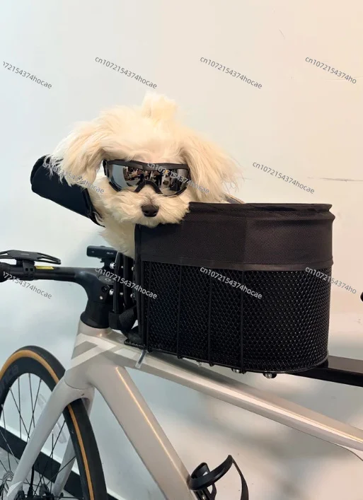 Tragbarer Fahrrad-Hundeträgerkorb für Outdoor-Radfahren, Sicherheitssitz für Haustiere