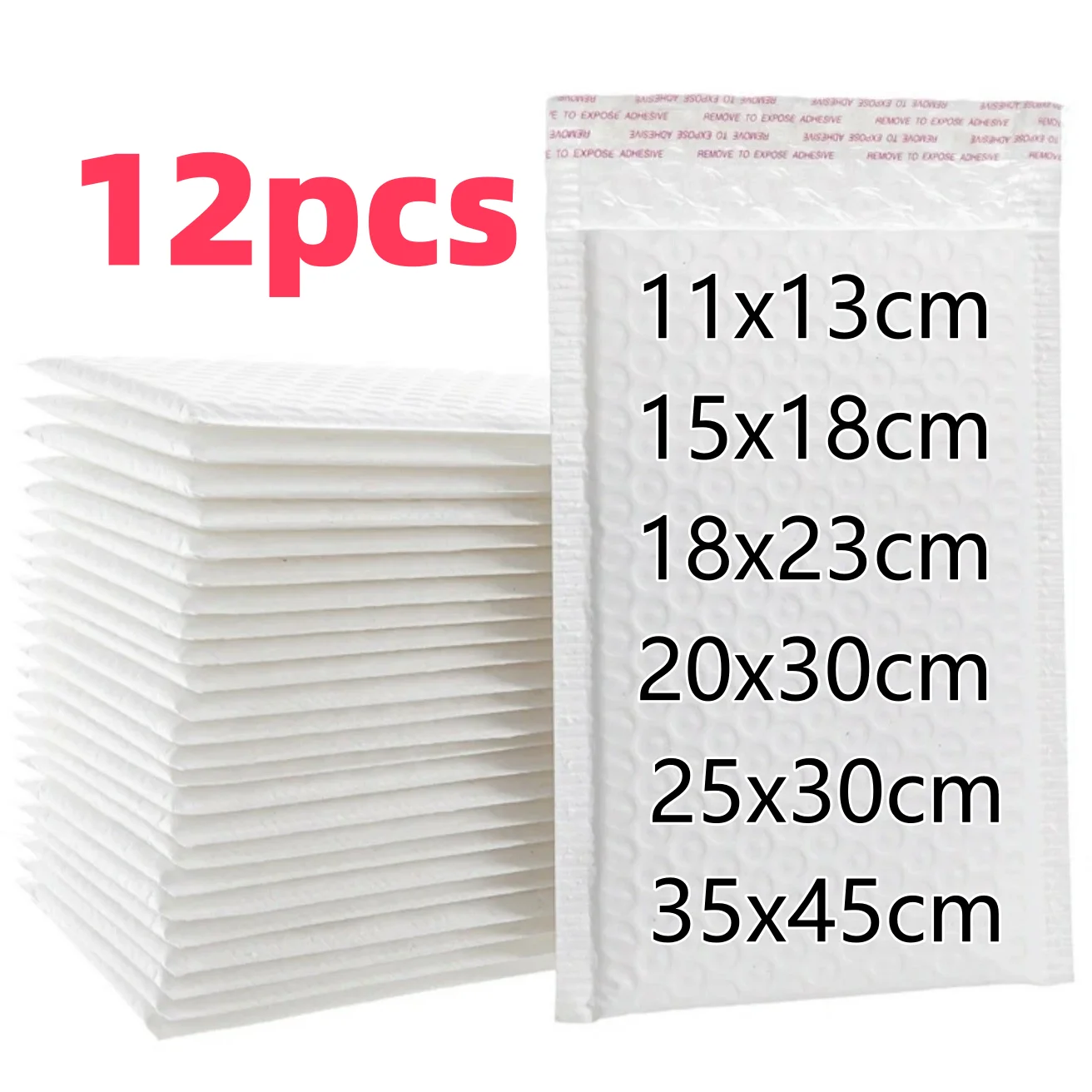 12Pcs White Waterpr…