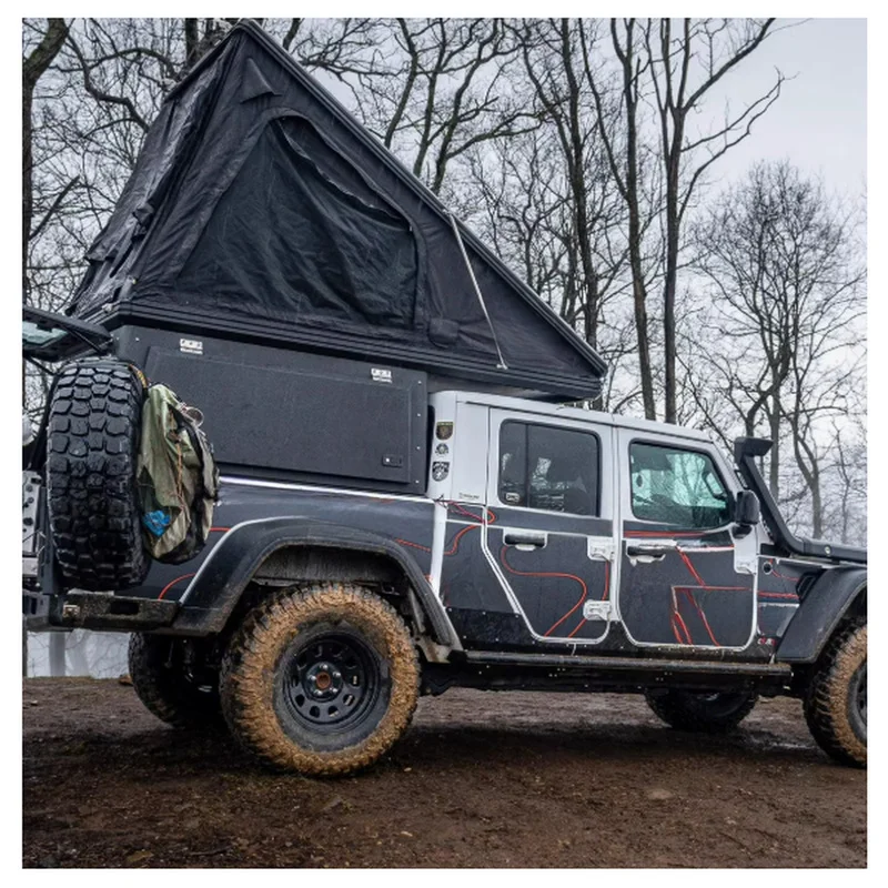 High‑Quality Integrated Hardtop With Roof Tent, Elevated Truck Bed Cover Suitable Multiple Pick‑up Models