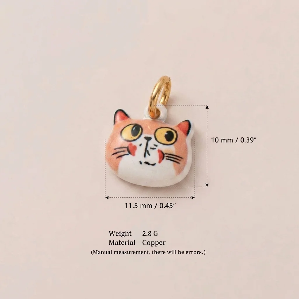 Modische und Trendige Neue Cartoon-Stil Katzen-Liebe DIY Anhänger Charms für Schmuckherstellung – Detail 6