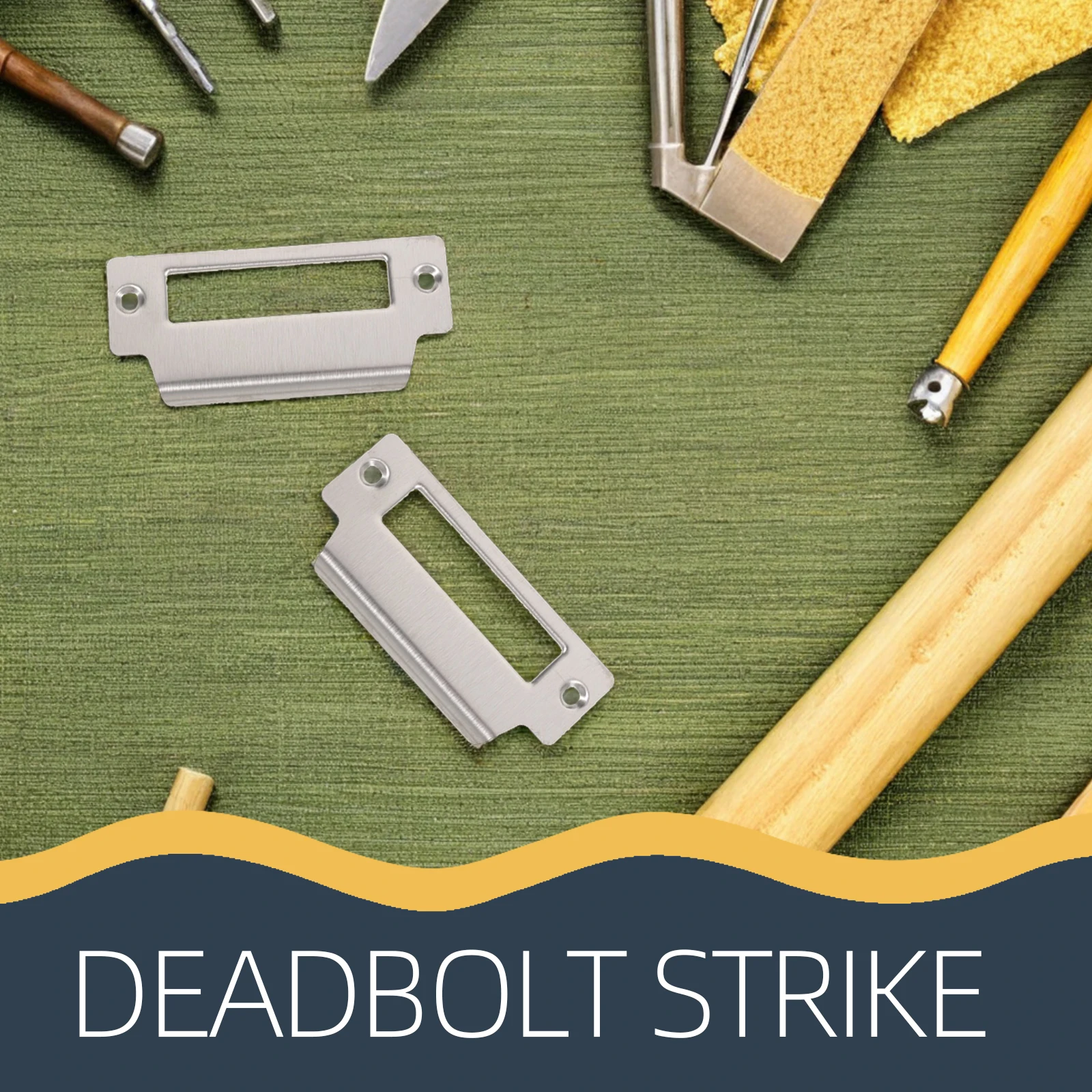 

6pcs Deadbolt Strike Plate Stainless Steel Garage Door Reinforcement Door Cover Reinforced Door Filler Door Strike Plate Filler