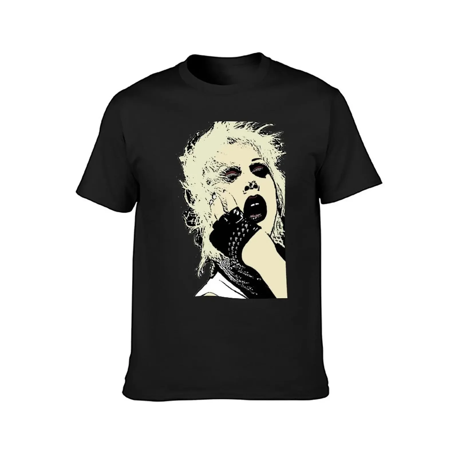 Sharon Needles in black T-Shirt customs Blouse mens graphic t-shirts