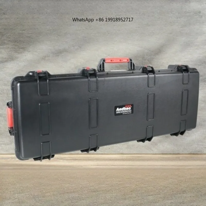 Instrument Equipment Long Tool Case Strong Durable Waterproof Dustproof Tool Packaging Case Outdoor Portable Non-slip Handle Box