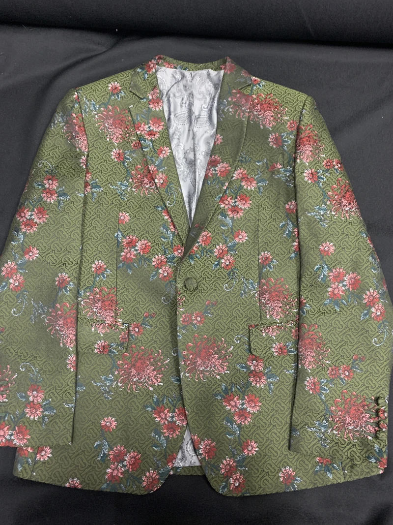 Half Canves 2022 New Collection Floral Customer Made  Fashion Men's Suits