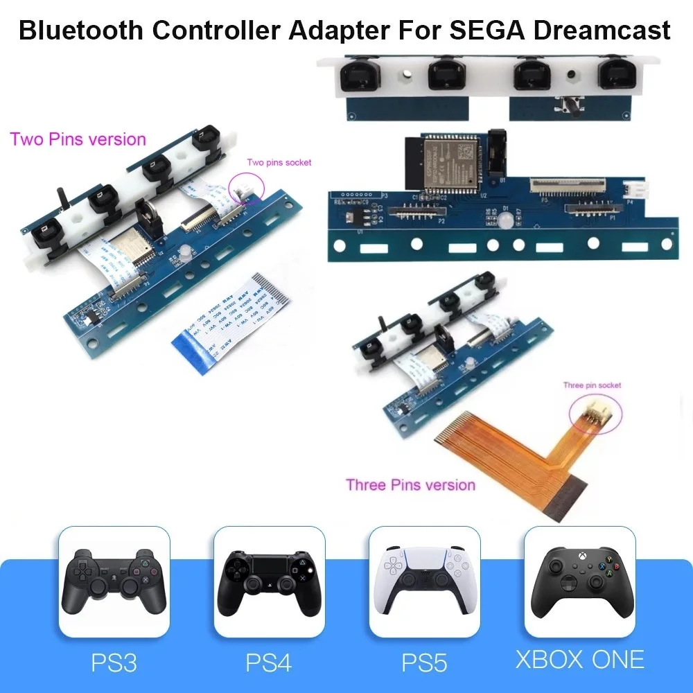 Adaptador Interno Inalámbrico iBlueControlMod para Consola SEGA Dreamcast, Adaptador de Control Inalámbrico