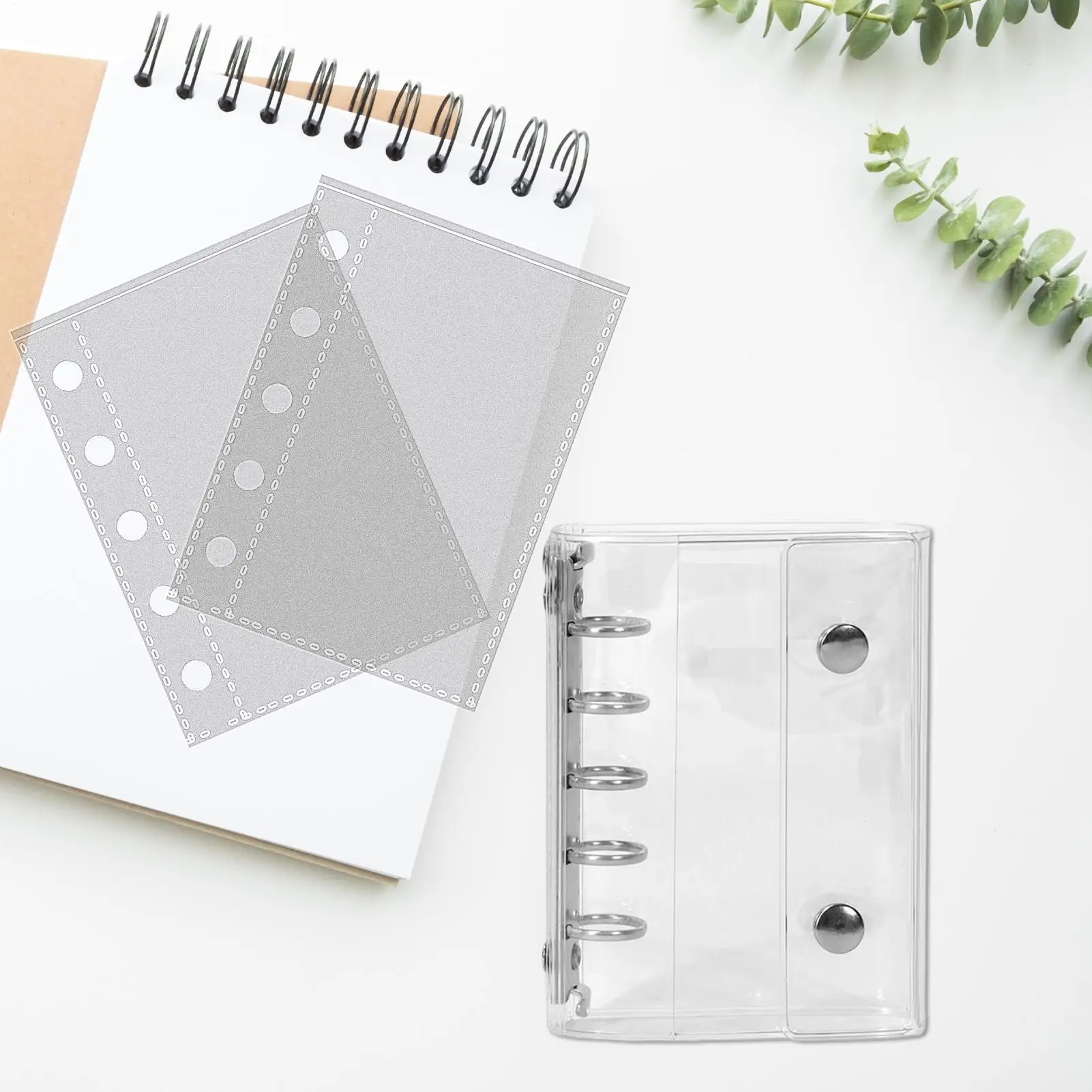 Loose Leaf Paper PVC Transparent Cover 5 Ring Loose Leaf Binder Paper 10 Pages Crafts For Birthday Party Airplane Travel Road