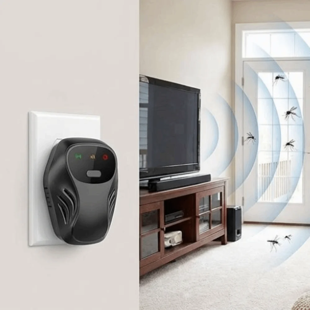 Silent Operation Ultrasonic Insect Repellent 360° All-round Intelligent Automatic Electronic Mosquito Repellent Three Stage Safe