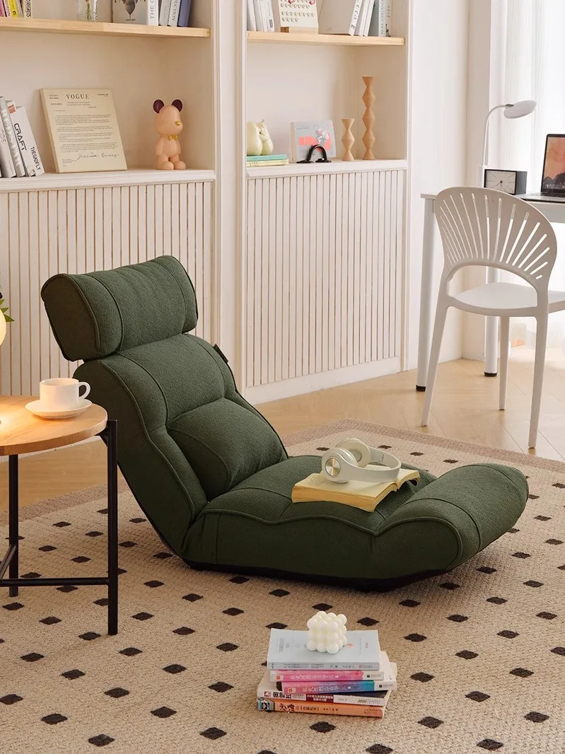 Lazy sofa reclining and sleeping single waist chair bedroom living room room mini small apartment reading chair