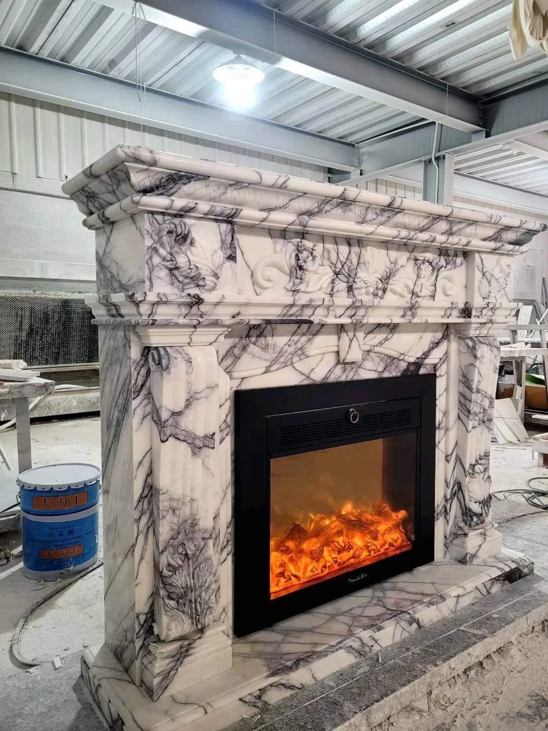 Custmozied Design Marble Fireplace With Wholesale Price