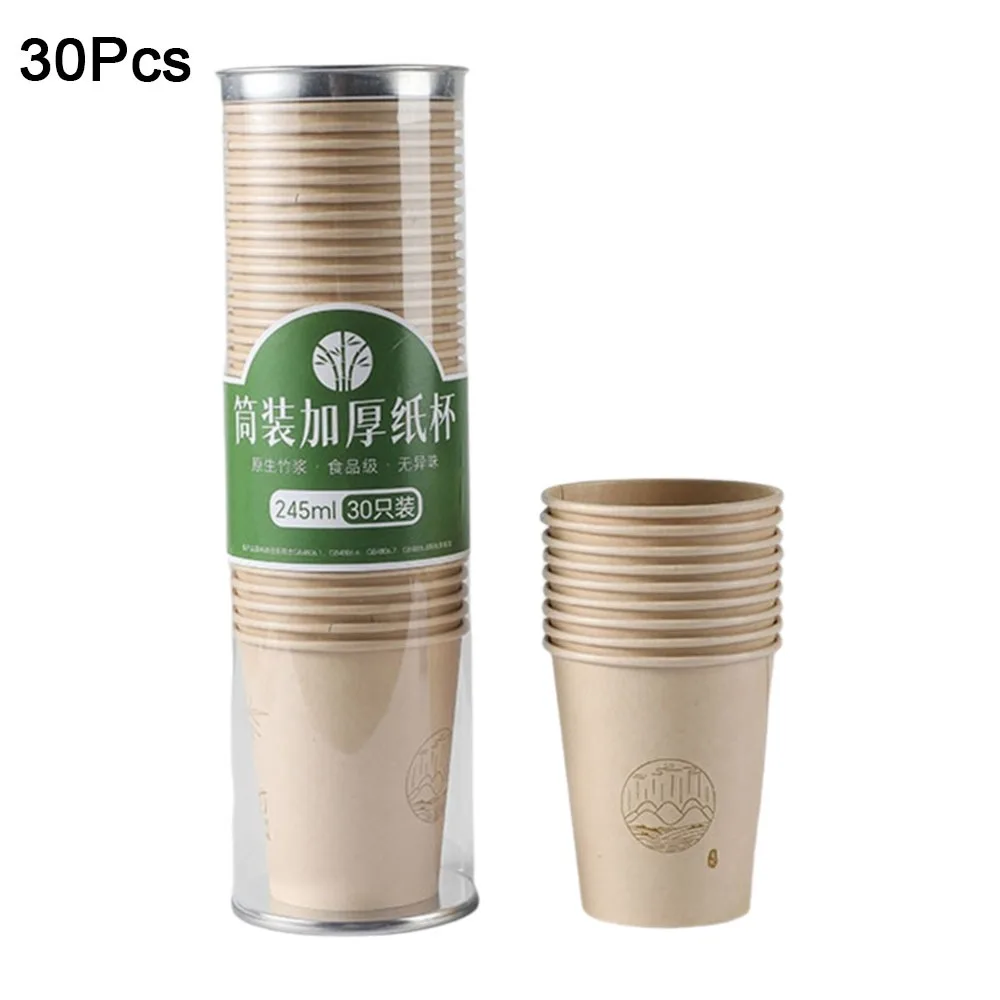 

Practical 245ML Disposable Paper Cups Thickened Food Grade Tea Coffee Cup Anti-scalding Leak-proof Hot/Cold Drinks Cups Party