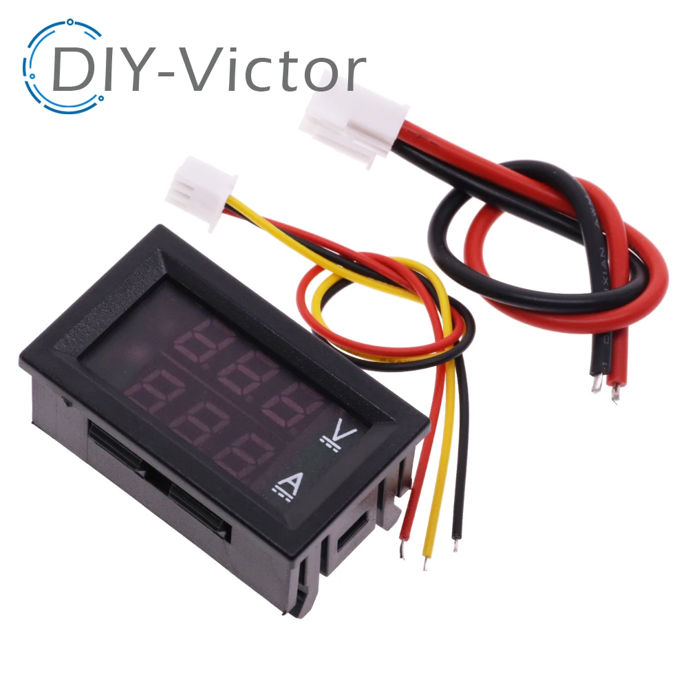 DC 0-100V 10A Digital Voltmeter Ammeter Dual Display Voltage Detector Current Meter Panel Amp Volt Gauge 0.28