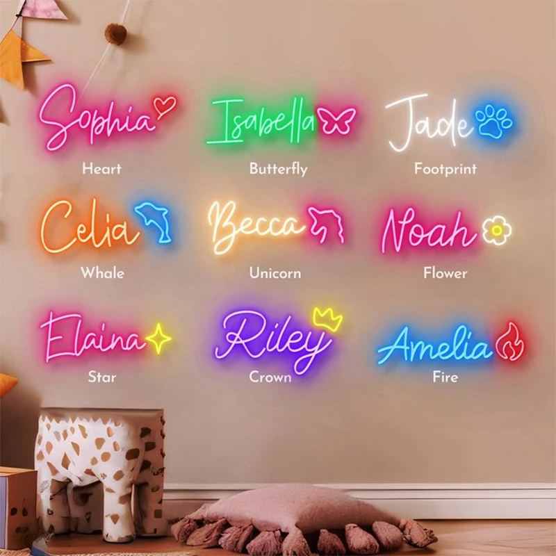 Neon personalizzato LED Insegna personale fai da te grandi luci al neon fatte a mano Neon Night Nome dell'azienda LOGO Salon Outdoor Dropshipping impermeabile