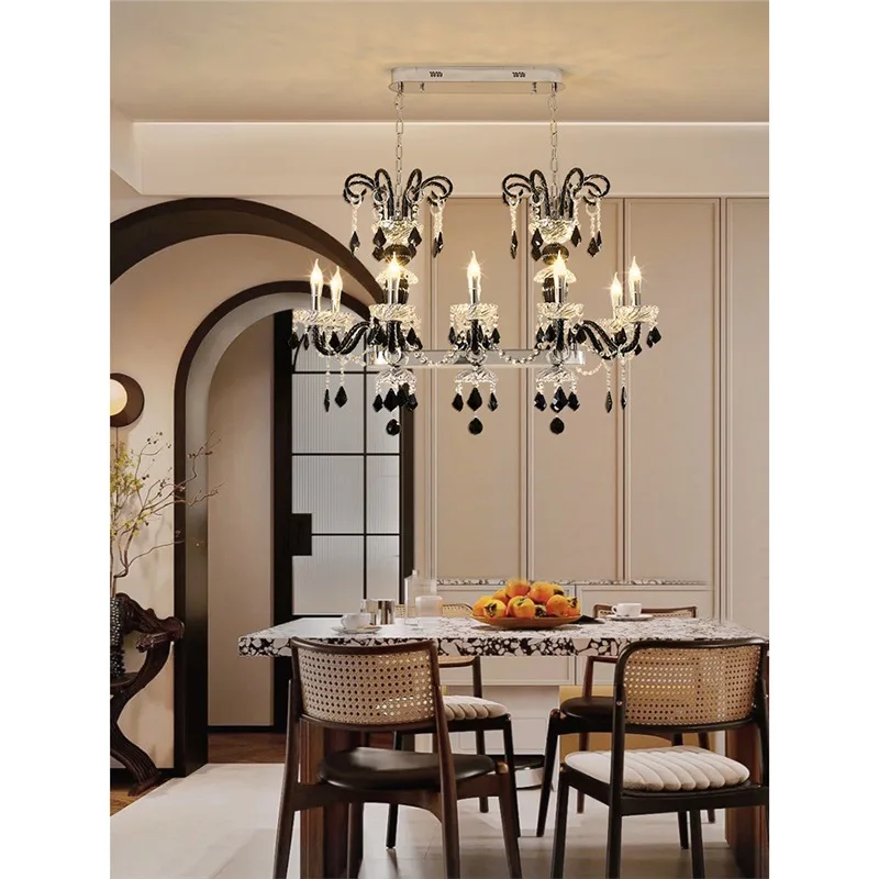 

Retro restaurant French crystal chandelier creative personality art dining room bar lighting light luxury high sense