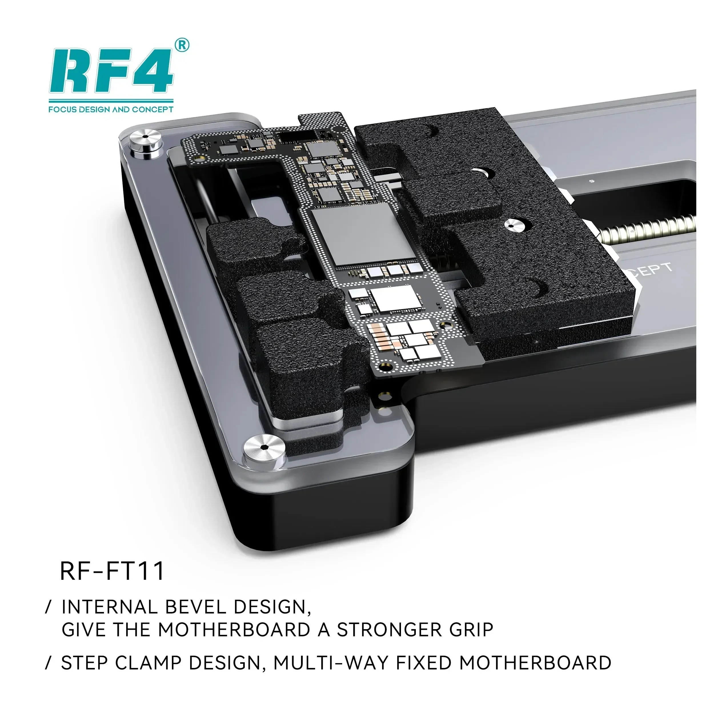 RF4 RF-FT02 FT03 FT11 Multi-function Repair Fixture Mobile Phone Motherboard PCB CPU Chip Desoldering Fixed Repair Fixture Tool