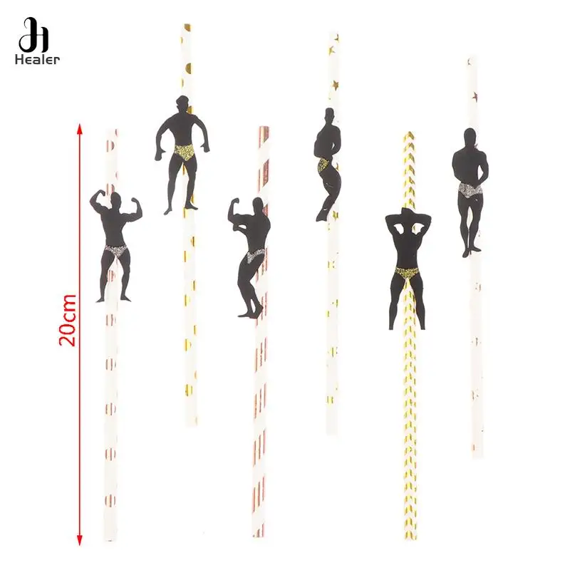 6Pcs Stripper Dancing Men cannucce decorazioni per feste di addio al nubilato cannucce festa messicana bomboniere forniture per feste per adulti