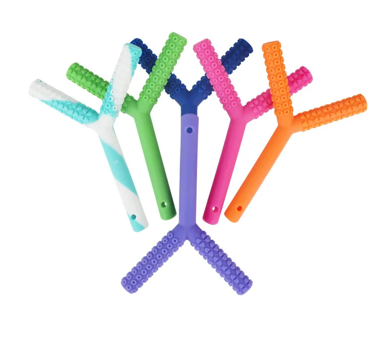 Orthodontic Assistance Y-shaped Adhesive Stick Hollow Dental Canal Teething Stick Silicone Dental Gel Rod Oral Muscle Trainer