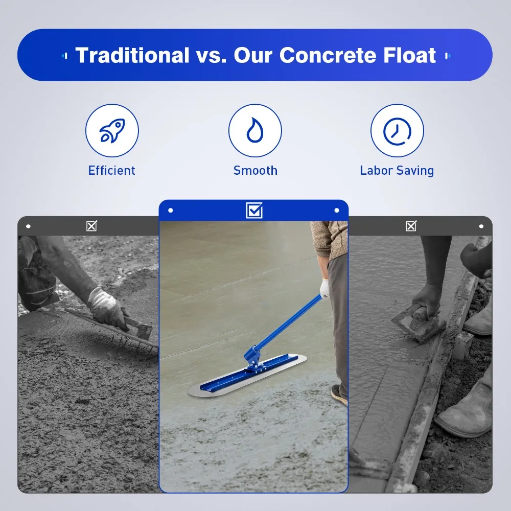 Bull Float Concrete Tools Concrete Trowel Finishing Concrete Cement Surface Smoothing Tool for Leveling Concrete