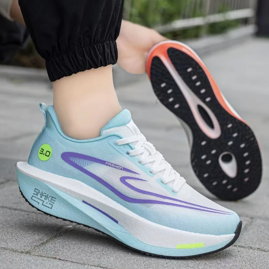 2025年-四季対応-カーボンプレート-レーシングシューズ-男女兼用-通気性-ランニングシューズ-衝撃吸収-ソフト弾性-競技用スポーツシューズ