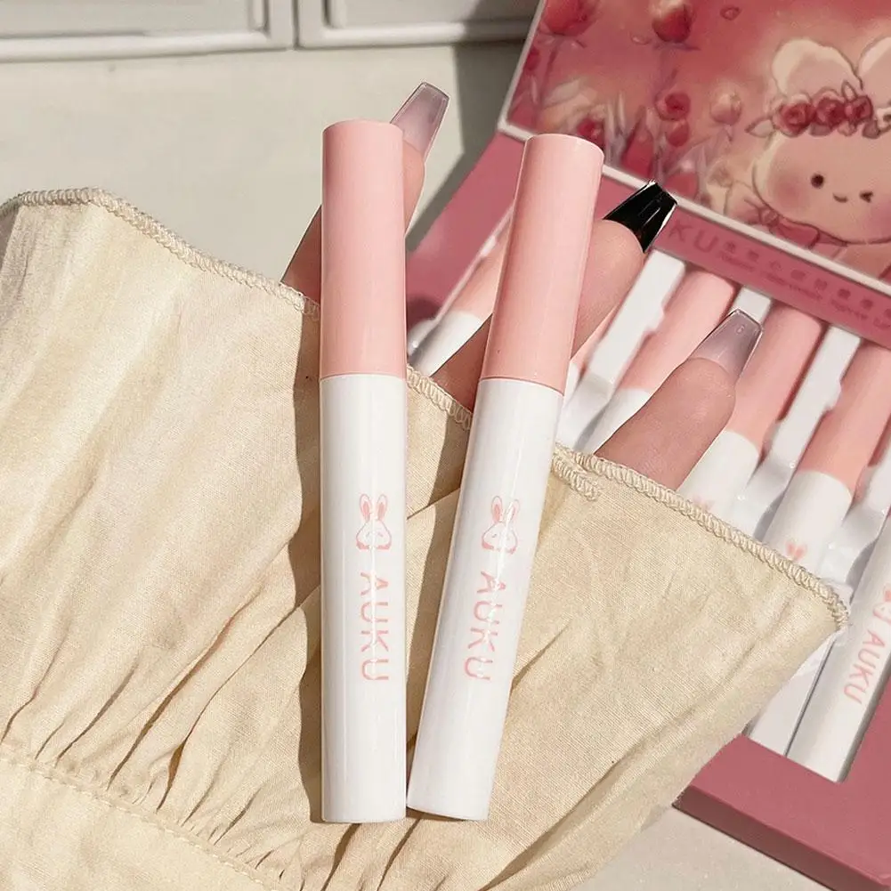 6 pezzi Set di smalti per labbra nebbia di velluto opaco con argilla per labbra bianca festa per studenti rossetto semplice lucidalabbra rossetti Set trucco bellezza