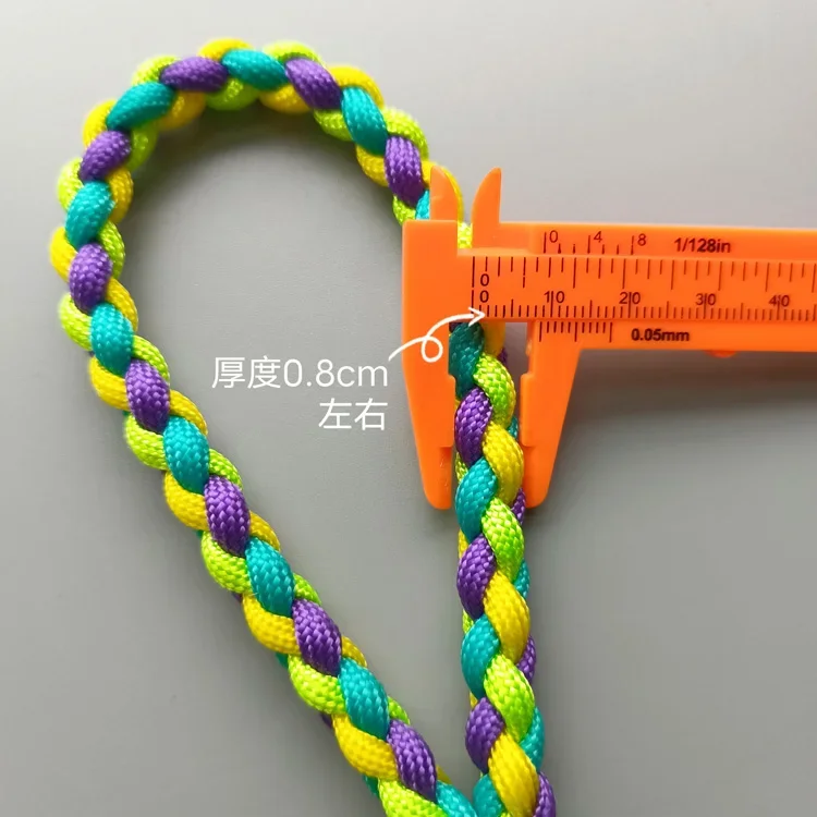 Short Wrist Rope Hand-woven Rope Art Pendant Mobile Phone Lanyard Portable Colorful Pendant Phone Universal Antilost Lanyard Key