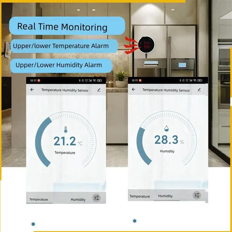 A93P 3X Tuya Wifi Temperature And Humidity Sensor External Probe Digital LCD Display Indoor Thermometer Hygrometer EU Plug