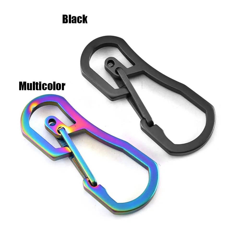 1szt Titanium Plating Carabiner Camping Clip Outdoor Key Ring Clip Keychain Holder Keyring Hang Buckle Hook Carabiner Camping Cli