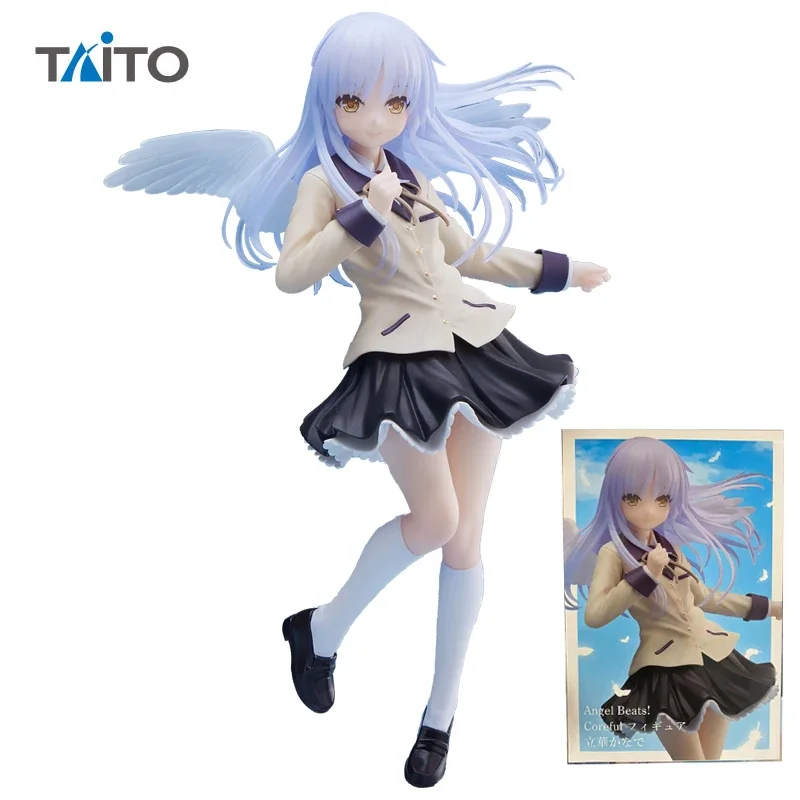 

In Stock TAITO Angel Beats! Tachibana Kanade Anime Figure 18Cm Pvc Action Figurine Model Collection Toys for Boys Gift