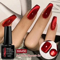 Esmalte de uñas de Gel magnético de gato serie roja, 7ml, brillo brillante, arte de uñas semipermanente, barniz de Gel UV para manicura para uñas de San Valentín