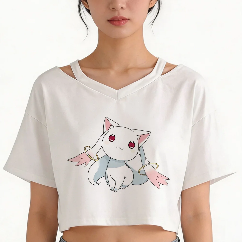 Madoka Magica crop top teen anime korean fashion clearance sales goth tshirt kawaii goth 2000s streetwear vintage