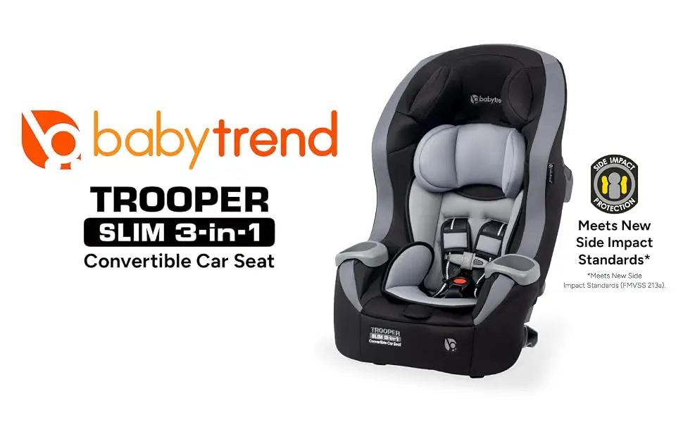 Baby Trend Trooper SLIM 3-in-1 Convertible Car Seat with Side Impact Protection