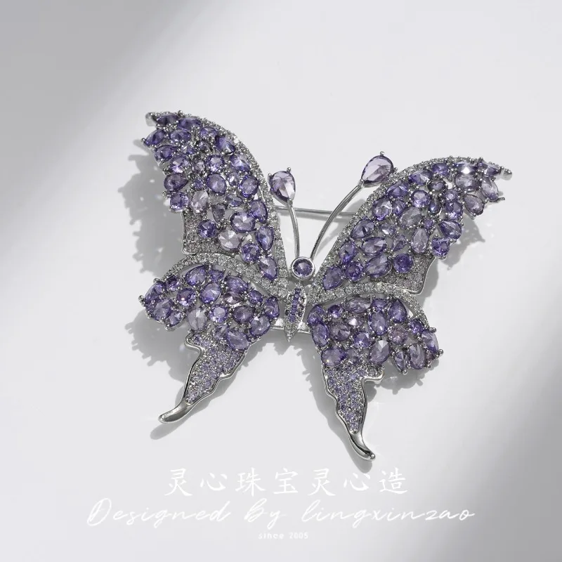 

HQ Роскошные броши-бабочки для женщин, булавка для лацканов, высококачественные стразы, циркон, насекомые, вечерние офисные броши, булавки, ювелирные изделия, подарки