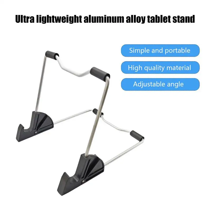 Tablet Stand Desktop Stand Dock Holder Portable Foldable Aluminum Frame Storage For Bed Reading Travel Bedside Car Desk Offices