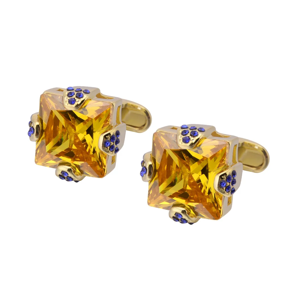 Vintage Metal Diamond-encrusted Sleeve Studs Cuff Cufflinks Decoration For Men's Formal Dress Shirt For Business Dinner