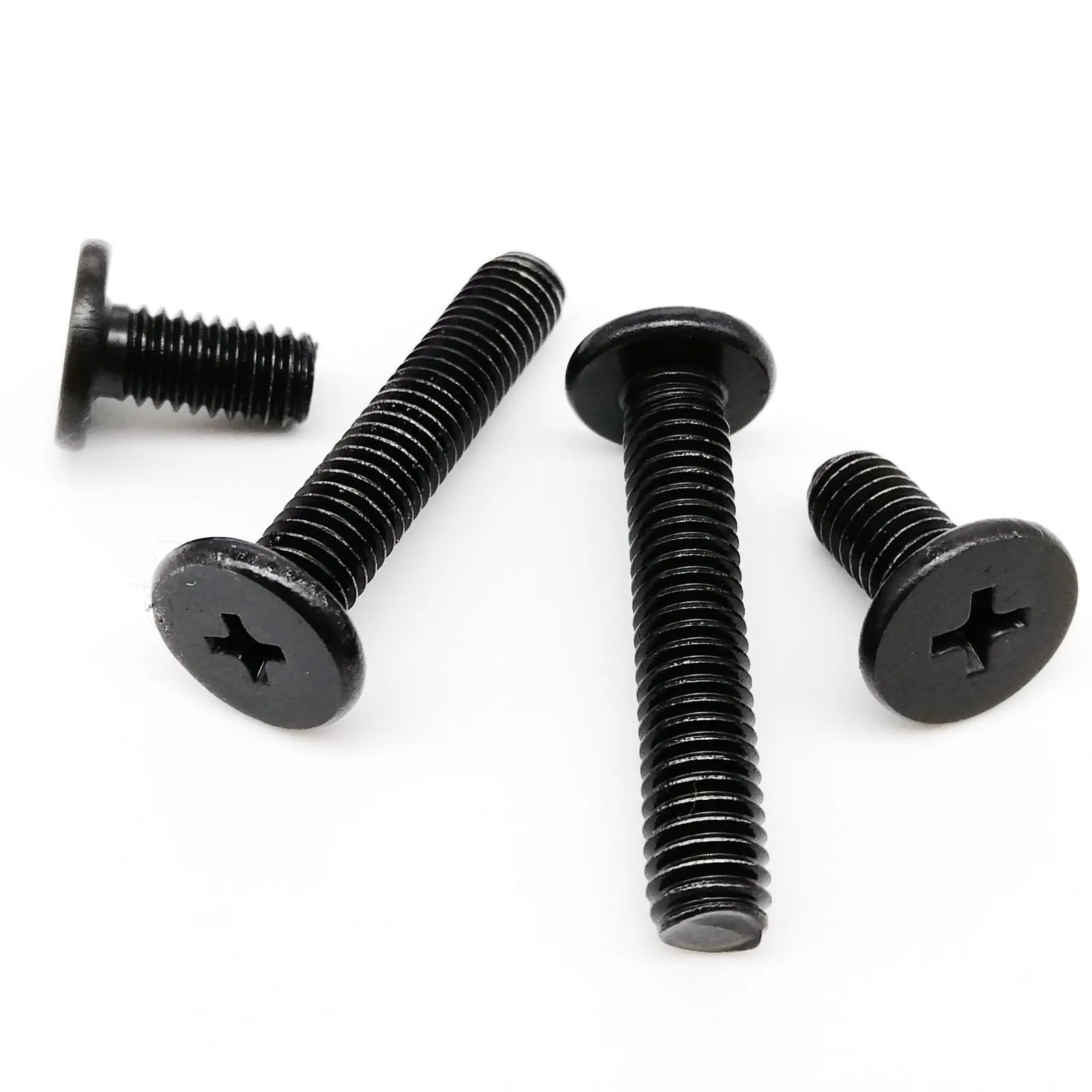 HZYUEGOU CM M1.6 M2 M2.5 M3 M4 M5 M6 Schwarze 304 A2 Edelstahl Kreuzschlitz-Phillips-Schraube mit ultradünnem, superflachem Waferkopf – Detail 5