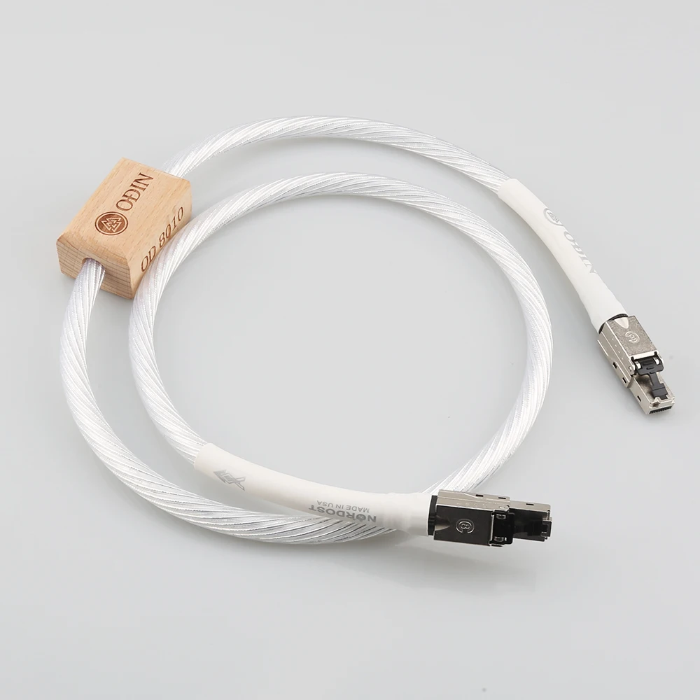 Kabel sklejka sieciowa Nordost ODIN kabel Ethernet Cat8 Speed przewód Lan RJ45 z posrebrzanym przewodem o wysokiej czystości