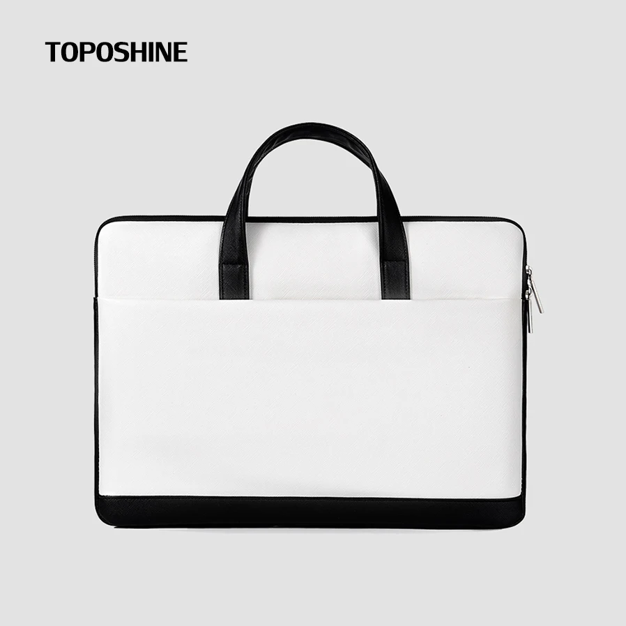 Toposhine Panelled Laptop Bag 15.6 Inch Notebook Case Sleeve For Macbook Air Pro 14 15 Computer Portable Handbag Briefcase Bag