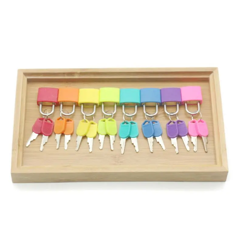 Buntes Montessori-Schlösser-Schlüssel-Set für Kinder, frühes Lernen, pädagogisches Vorschul-Sensorspielzeug-Set