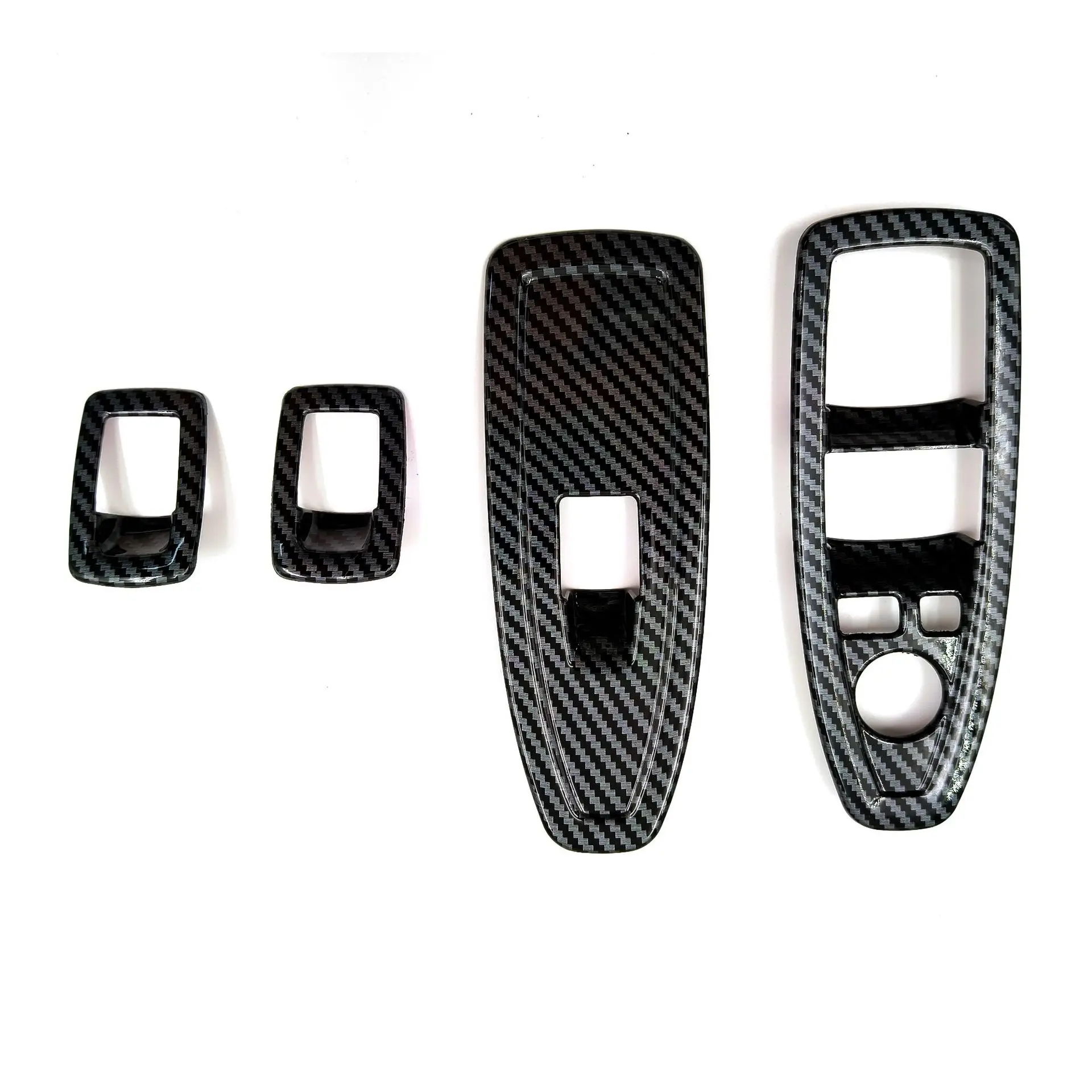Window Control Panel Sticker Carbon Fiber Window Trim Stylish Carbon Fiber Pattern For Factory Door Panels Carbon Fiber Texture