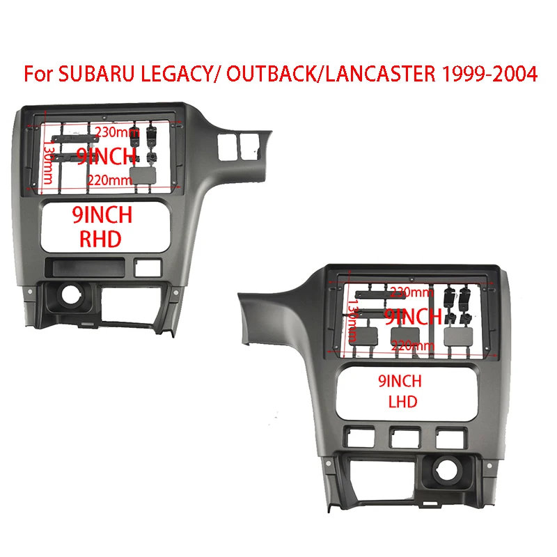 9 Inch Car Frame Fascia Adapter For Subaru Legacy Outback Lancaster 1998-2004 Android Radio Dash Fitting Panel Kit