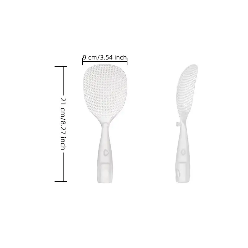 Non-stick Rice Household High-temperature Resistance Food-grade Upright Spoon Kitchen Tool Non-slip Hanging Rice Spoon