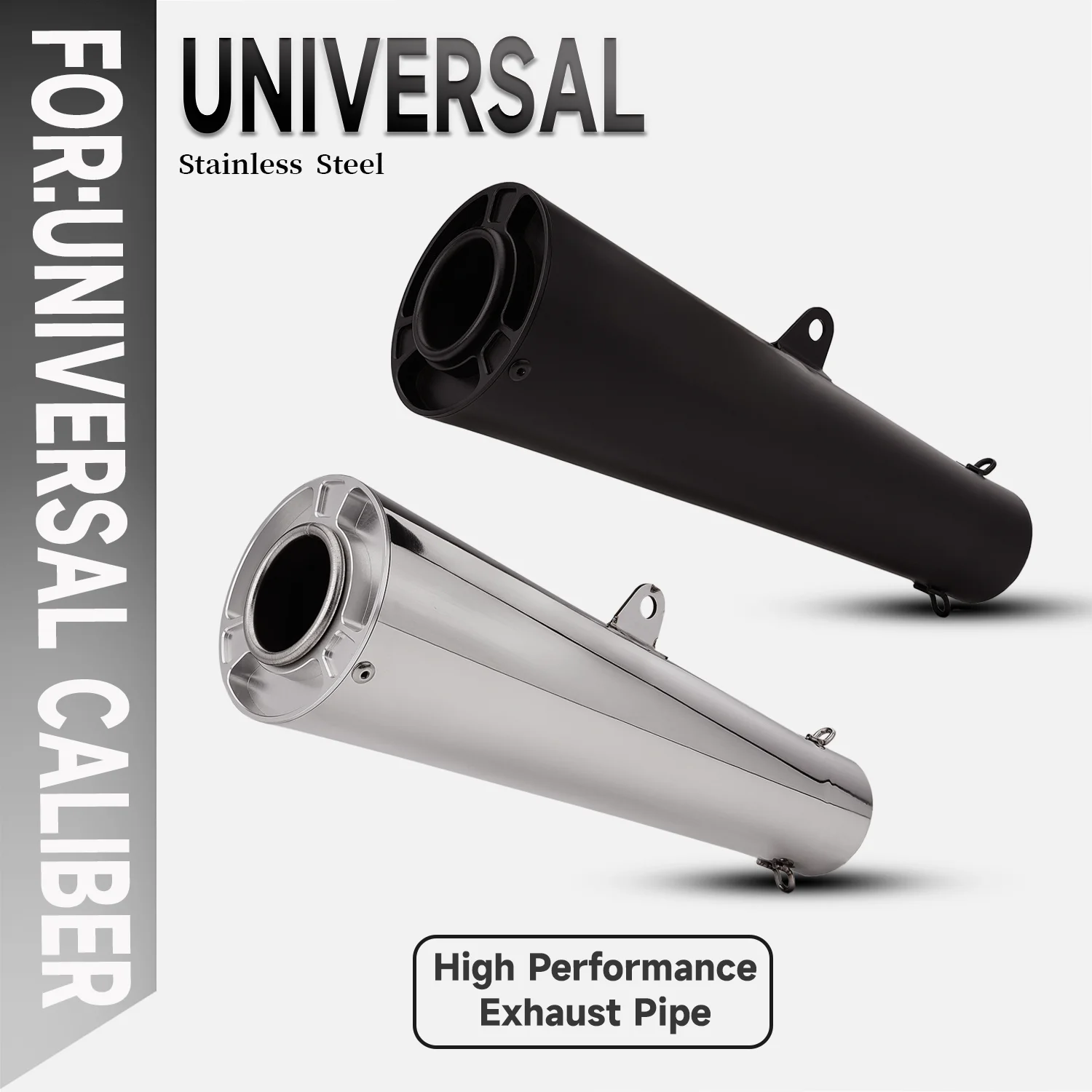 

Brock 51mm/60mm Universal Motorcycle Exhaust Stainless Steel Muffler Pipe Escape Scooter For S1000RR Z400 Z900 NK400 S1000R