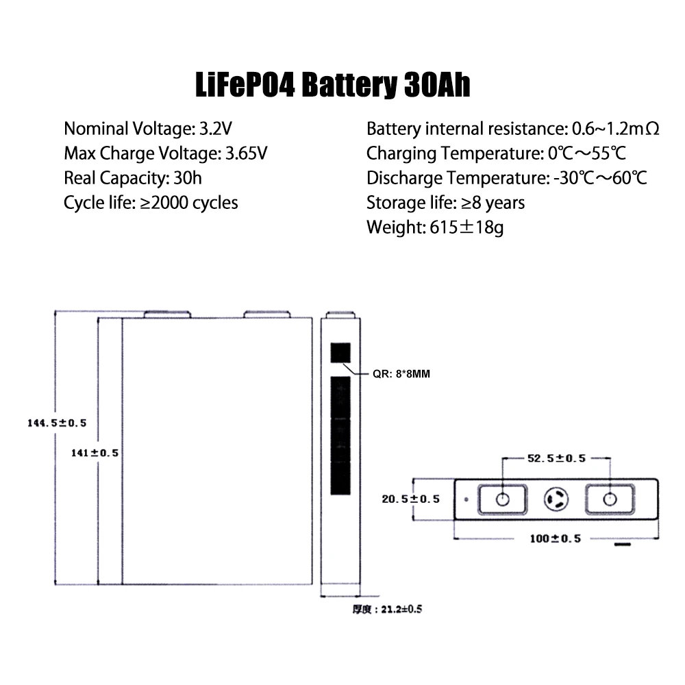 Imagem -03 - Hakadi-baterias Lifepo4 Recarregáveis 3.2v 30ah 52ah 105ah Pcs Faça Você Mesmo Armazenamento de Energia Solar Original Gotion Novo