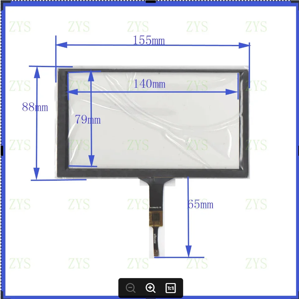 

155*88 6.2inch Touch Screen 155*88mm Digitizer Welding type compatible For GPS car DVD sensor glass