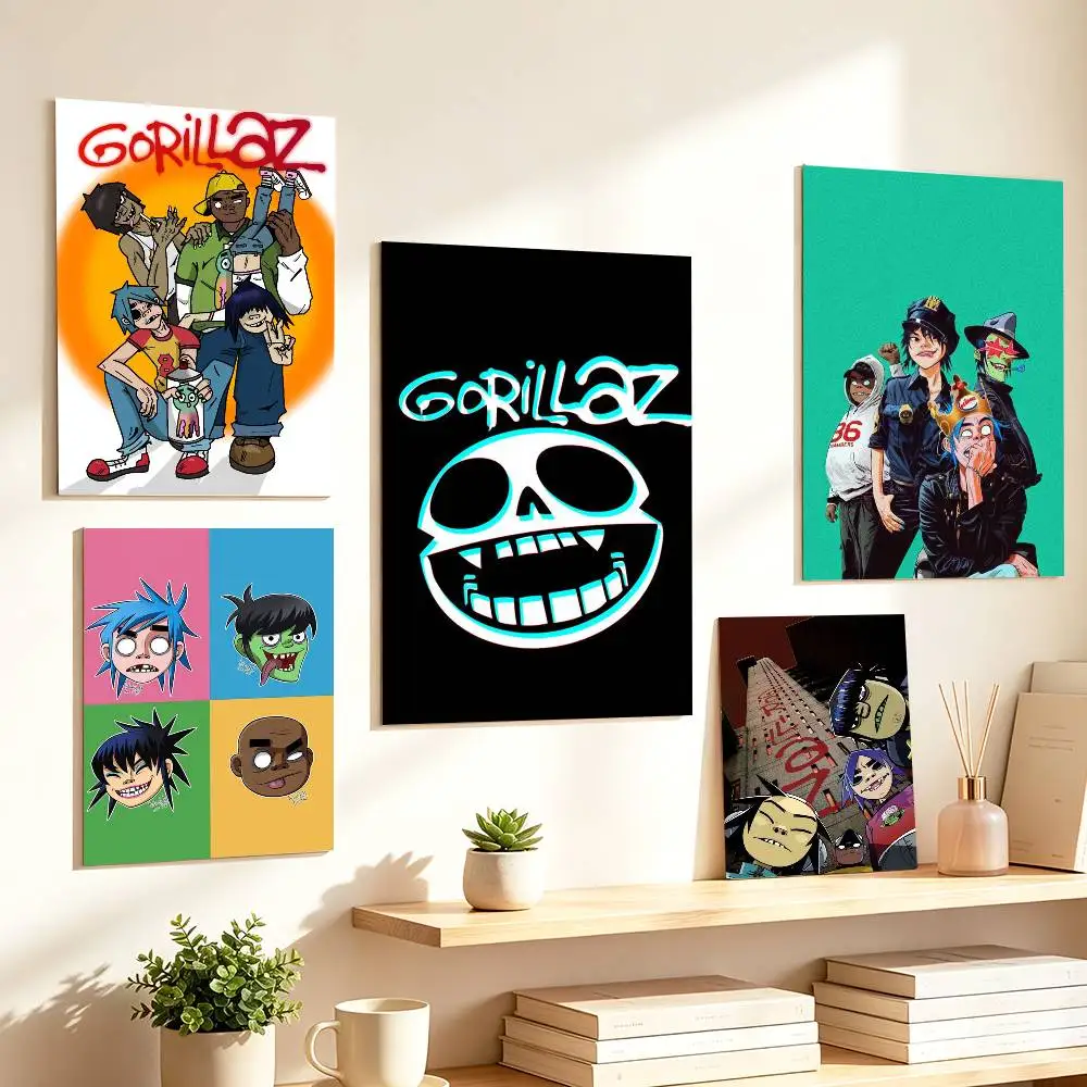 Gorillaz British Virtual Band IP   Poster HD Self Adhesive Waterproof Wall Art Ideal for Home Office Dorm Gift