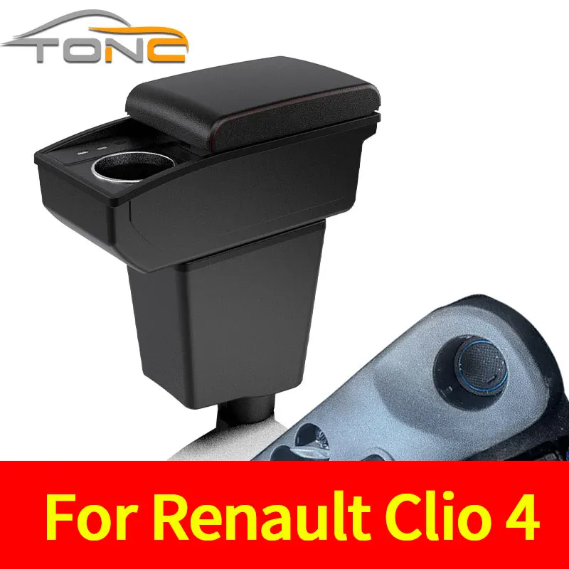 

For Renault Clio 4 Armrest Suitable for Renault Clio 3 III IV Car Armrest Box Car Accessories Storage Box Bracket with Cup Holde