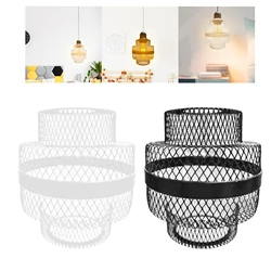 Hanging Pendant Light Lampshade Frame Metal Wire Light Cage Cover Lamp Holder for Home Bar Office Restaurant Bedroom Dining Room