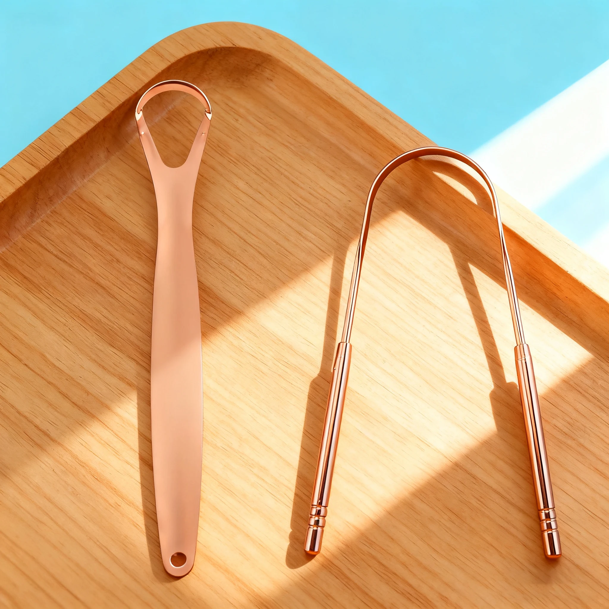 Oral Hygiene Tongue Scraper, Premium Stainless Steel Tongue Cleaner, Practical Mouth Tool to Eliminate Bad Breath Naturally