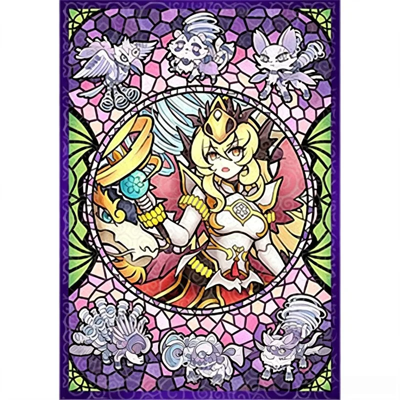63x90mm Yu-Gi-Oh! Diabellstar The Black Witch Card Case Laser Flash Majespecter/Ecclesia The Virtuous Game Card Protective Case